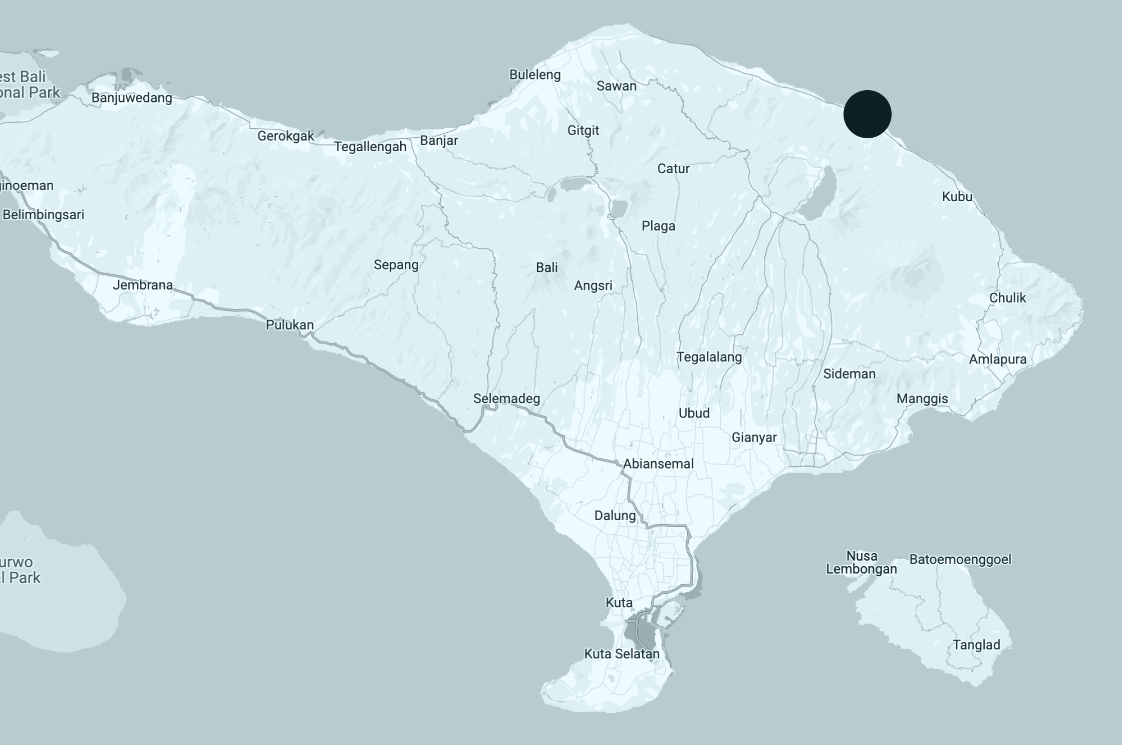 Map of the Resting Reef memorial site in Bali